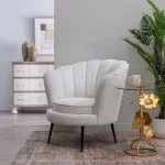Sillon relax gris con respaldo de diseño