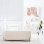 BANQUETA TERCIOPELO BEIGE