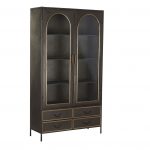 VITRINA METAL CRISTAL NEGRO